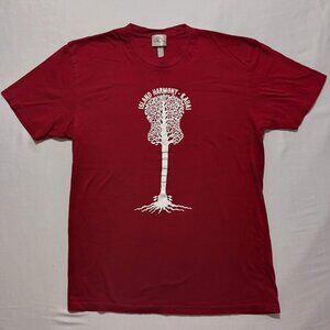 Island Harmony Kauai Guitar Tree Roots Red Graphic T-Shirt Size Large
